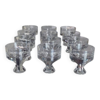 Ensemble De 12 Verres à Whisky Kristall Krisla Design Taddei Sistini '60