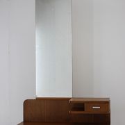 Oak mirror Czechoslovakia 1950s 167x95cm