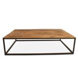 Minimalist Table in Iron and Recycled Oak