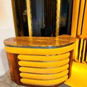 Willy Rizzo Bar Cabinet in Rosewood and Marble, Italy, 1970s