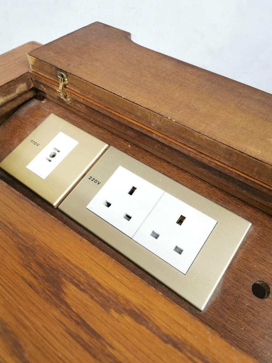 Vintage rattan caned desk Eleanor Forbes Mcguire San Francisco