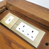 Vintage rattan caned desk Eleanor Forbes Mcguire San Francisco