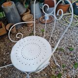 Garden furniture white wrought iron