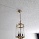 Old entrance hall lantern - 3 fires - convex glass - 50s
