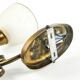 Art Nouveau wall lamp, brass glass, Poland, 1970s