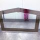Large wall mirror in Art Deco style, facet-cut pink and clear glass