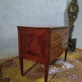 Louis XVI walnut and walnut bramble chest of drawers