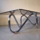 Wave coffee table in smoked tempered glass, 1970