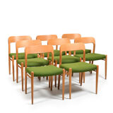 Set of 8 Danish Dining Chairs by Niels Otto Møller Model No.75