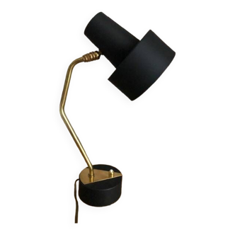 Lamp from the 60s articulated black and gold