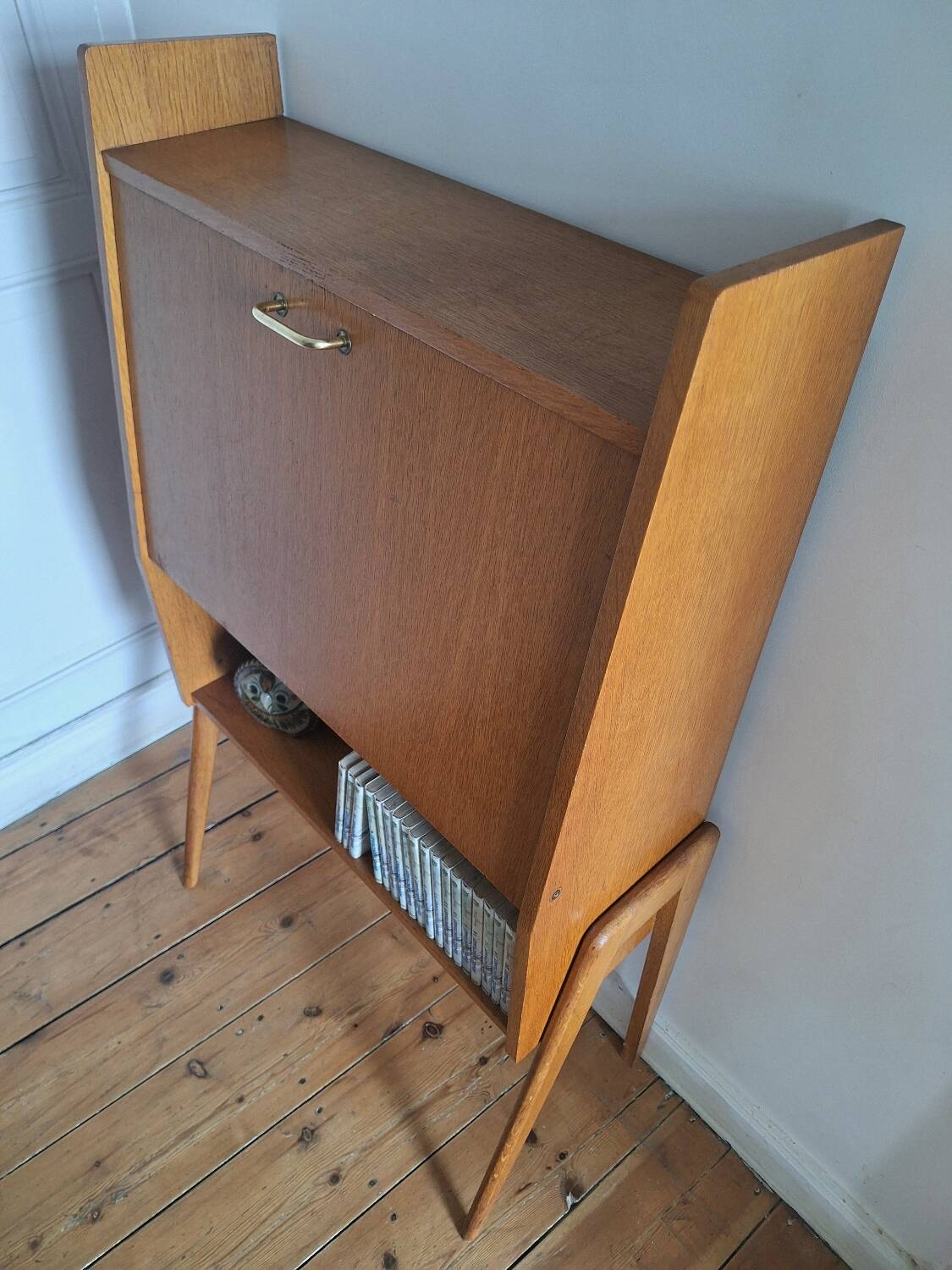 Secrétaire vintage, meuble bureau, bar ancien