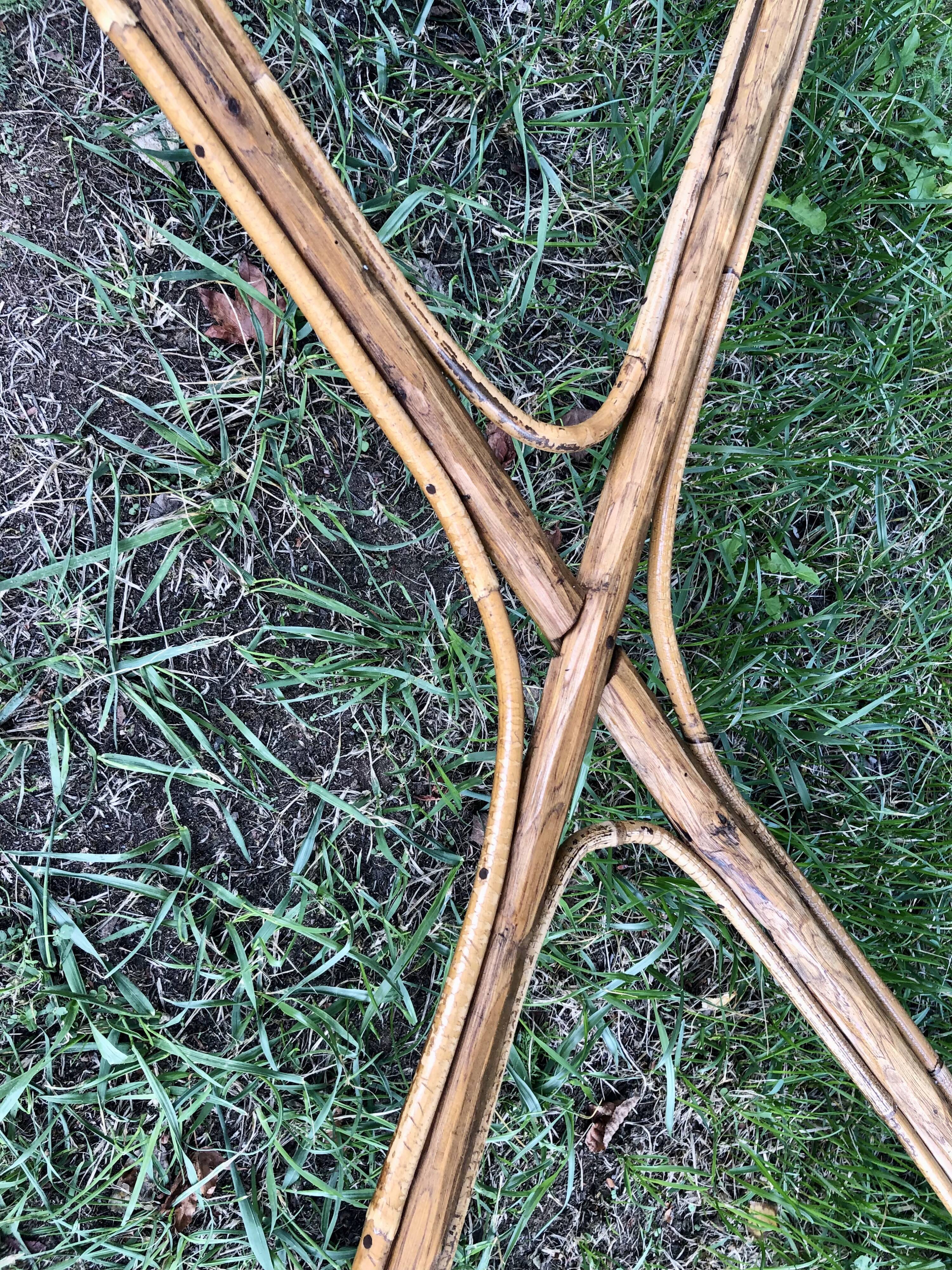 Rattan and wicker table
