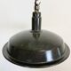 Vintage industrial dark grey enamel hanging light, 1950s