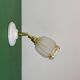 Vintage tulip wall light in frosted and amber glass