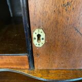 English scriban desk 19th c. mahogany with drawers bronze fittings bone knobs
