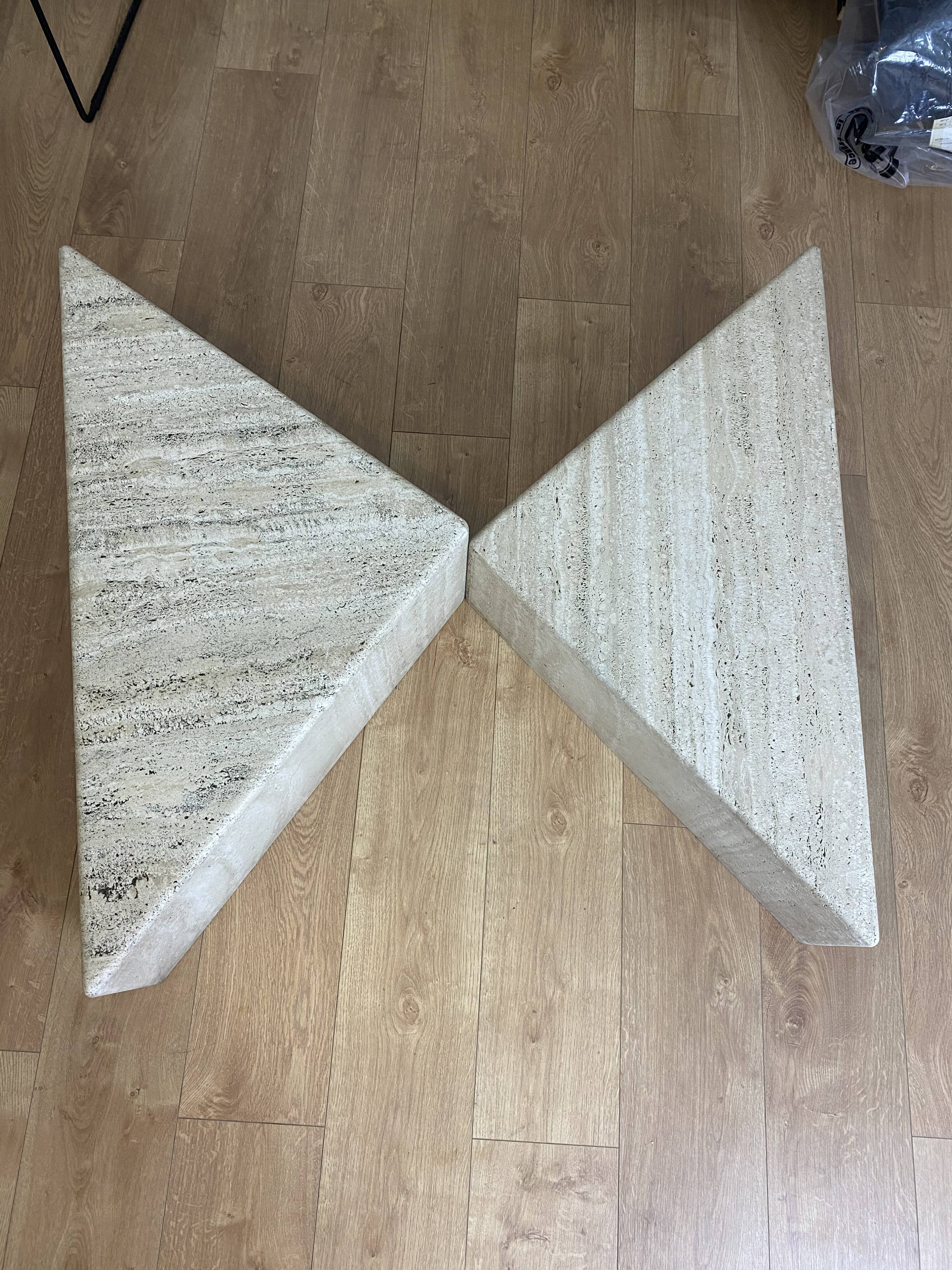 Rare vintage travertine coffee table