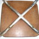 Stool blue sky and chromed metal, vintage 70s formica