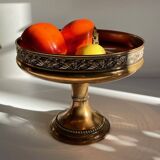 Coupe à fruits métal argenté et bronzé ancien