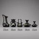 Large collection of 5 modernist glazed Belgian ceramics – Thulin / AIRAIN – Art Deco – 1930s-50s