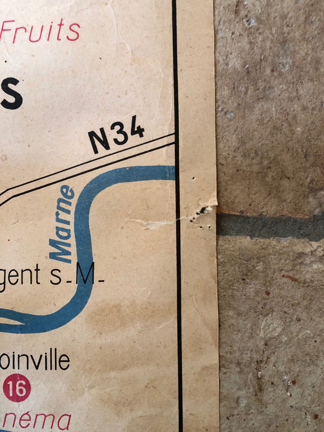 Old school map of Paris