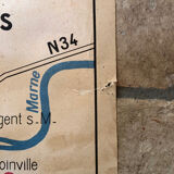 Old school map of Paris