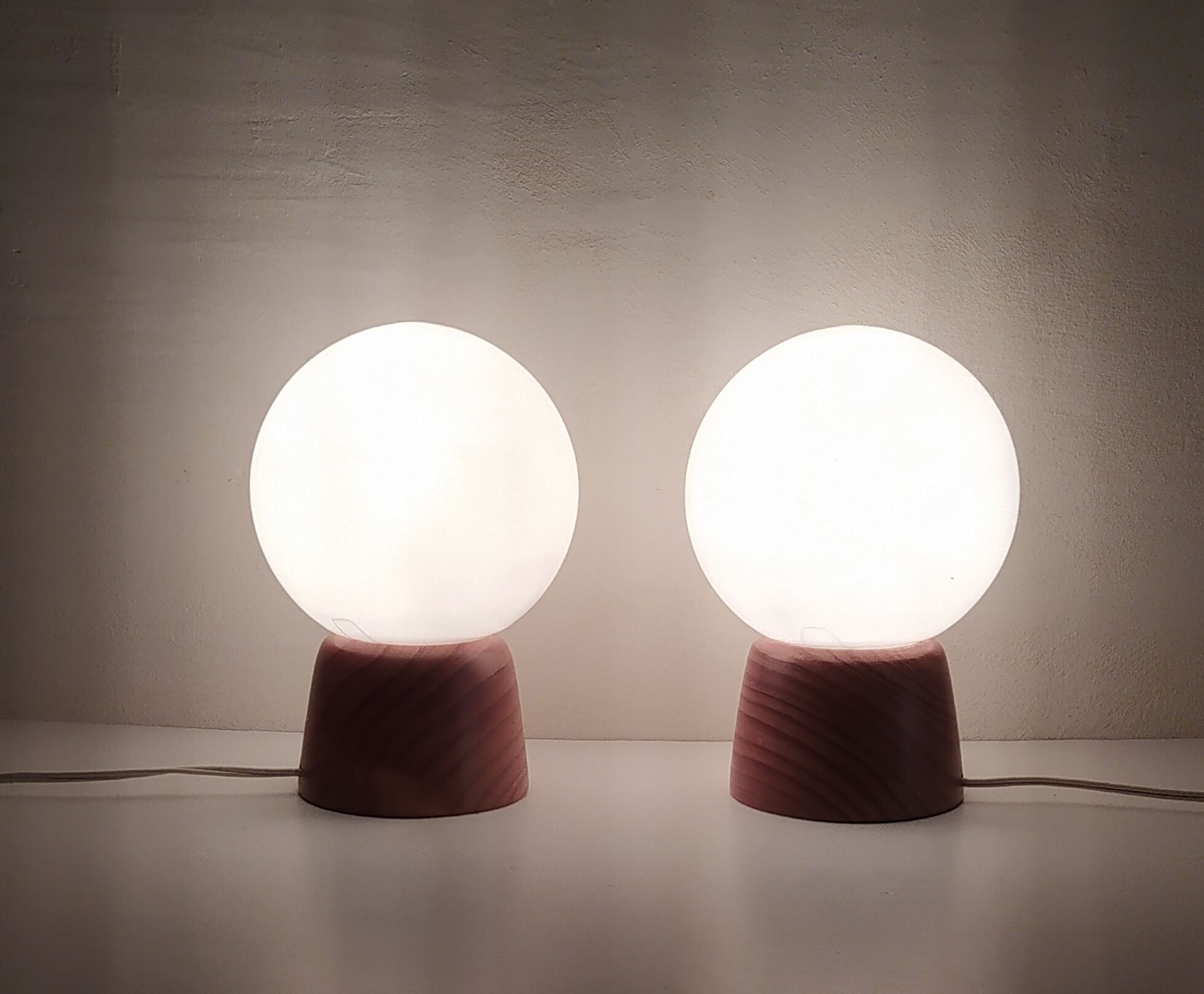 Pair of vintage bedside lamps