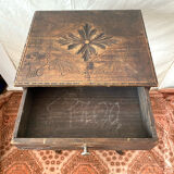 Old tripod side table with drawer