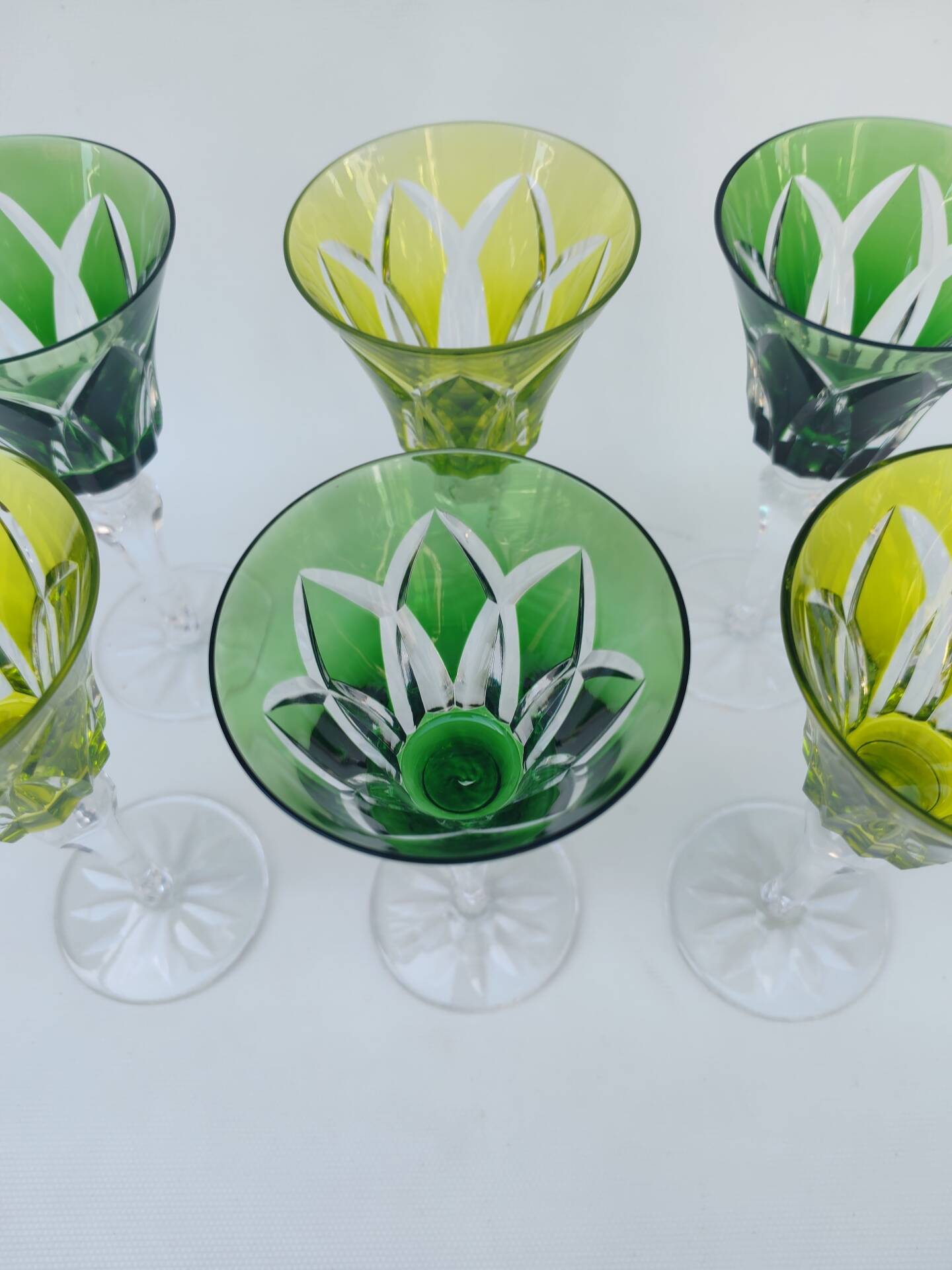 6 large crystal glasses from Saint Louis, Camargue model.