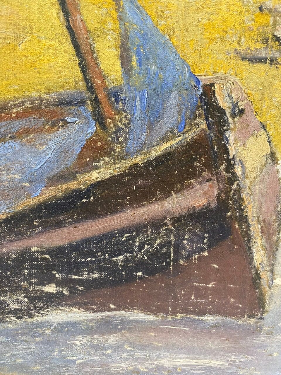 Tableau ancien , paysage breton xx siècle