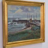 Swedish Modern Oil Painting , 1957, Carl Oscar Larsson (1887-1962)