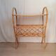 Vintage rattan magazine rack