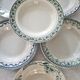 Set of 6 hollow plates earth of iron mismatched