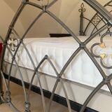 Two-seater wrought iron bed