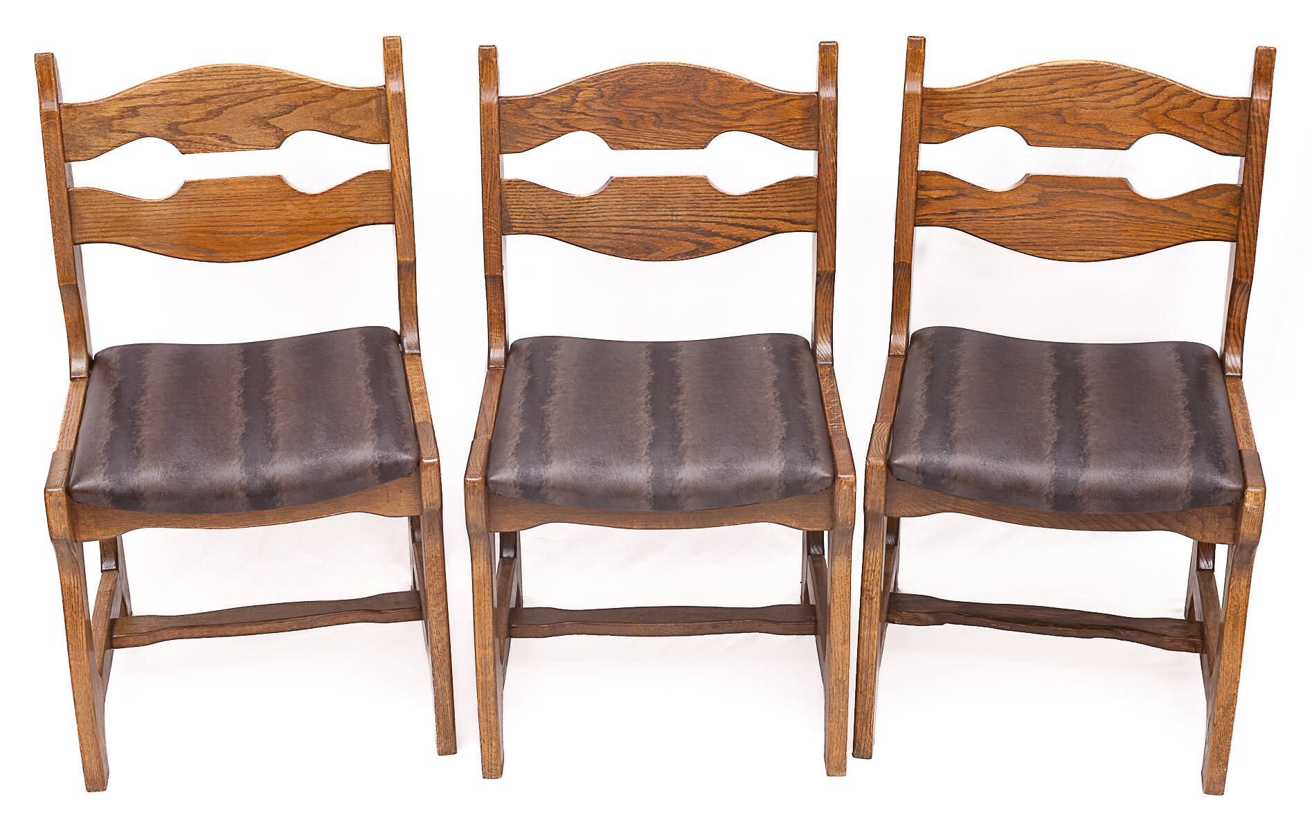 Set of 6 chairs by Guillerme and Chambron