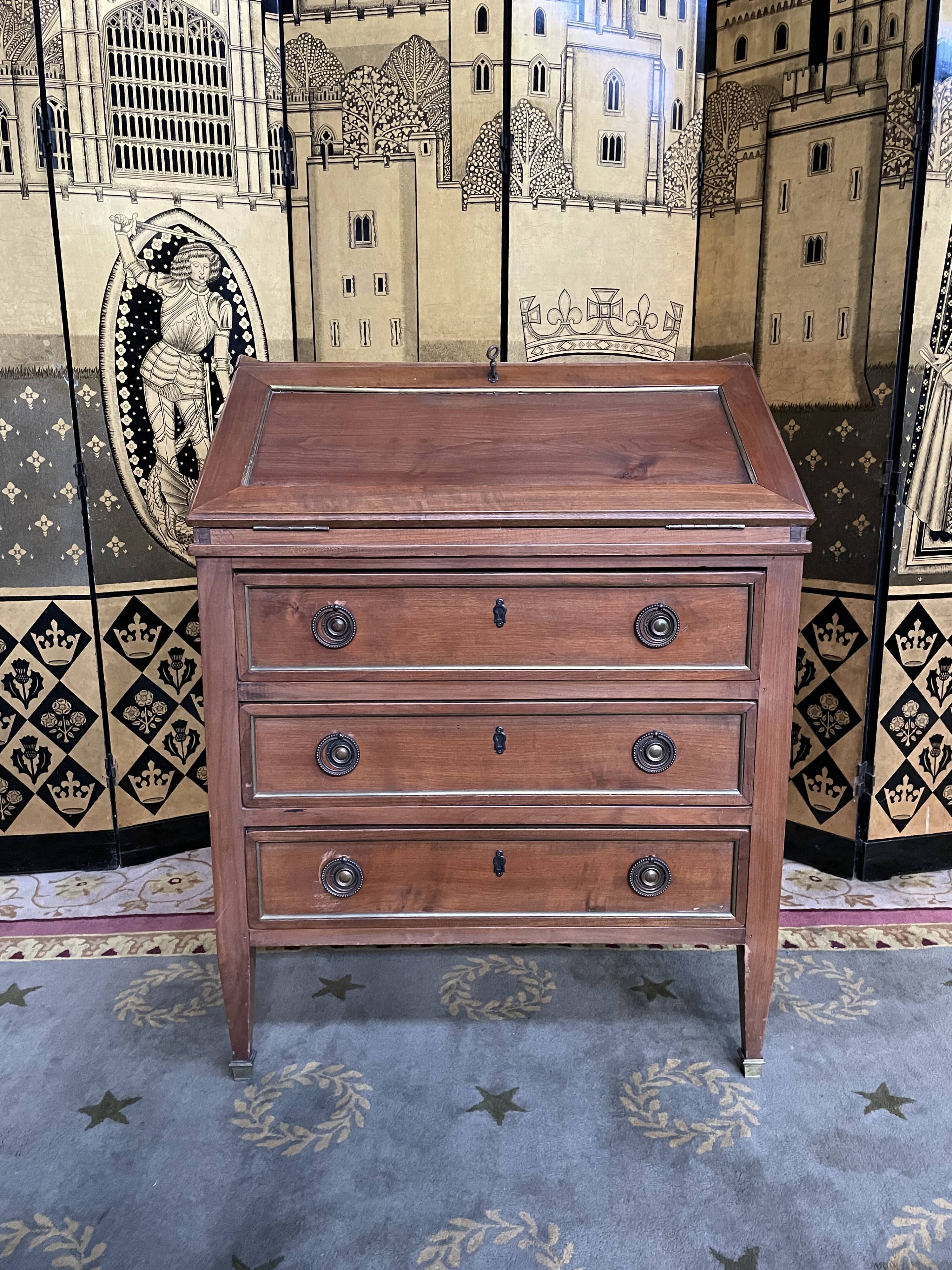 Louis XVI style cherry slope desk