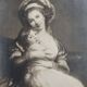 Old photograph "Madame Vigée Le Brun and her daughter" A Mouttet Paris