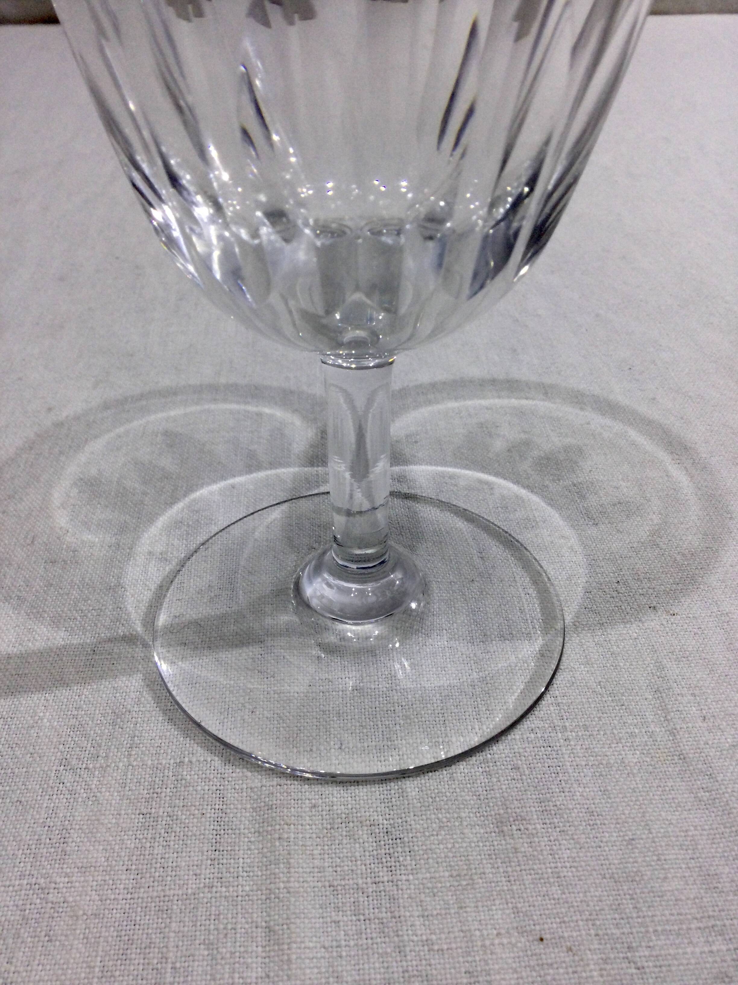Baccarat – 12 white wine glasses in Baccarat Crystal Casino Model