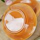 Set of 6 hollow plates Longchamp France mustard - vintage