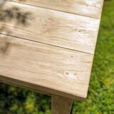 Farmhouse table in natural raw solid oak