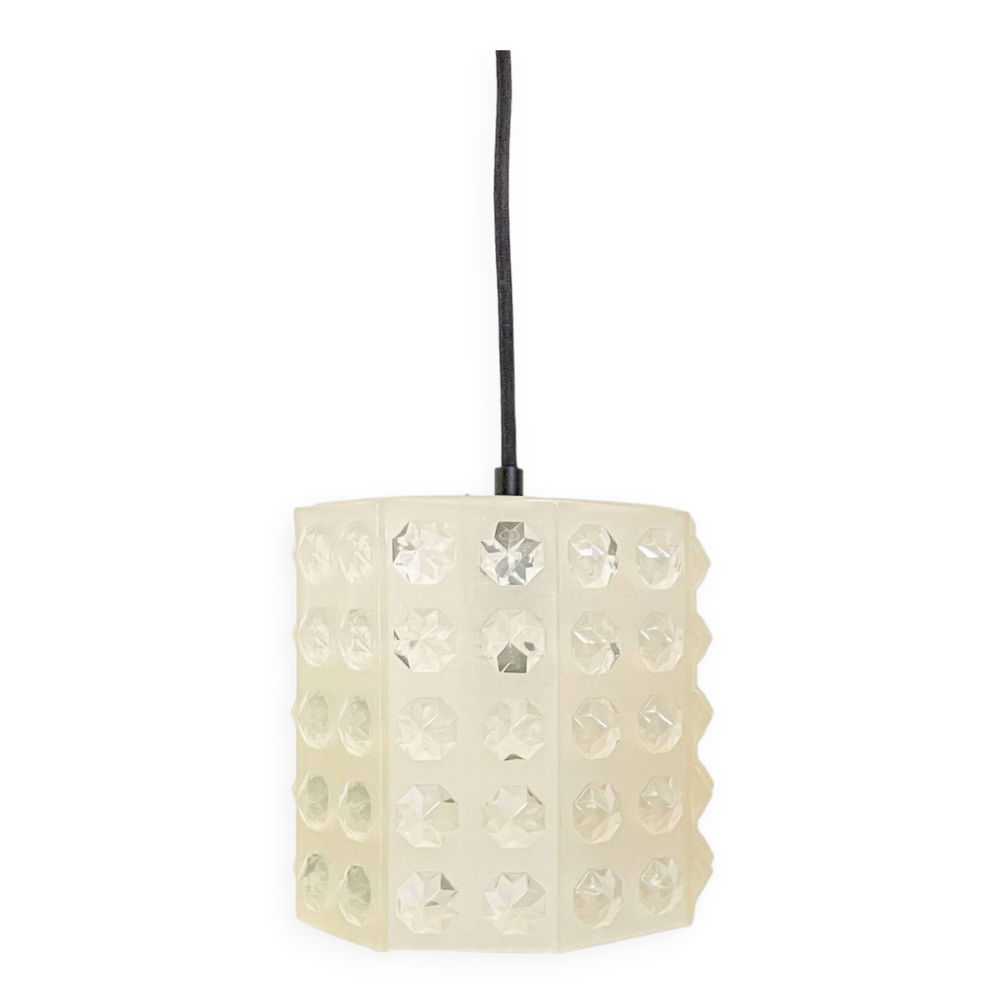Vintage rotaflex octagonal diamond pendant light