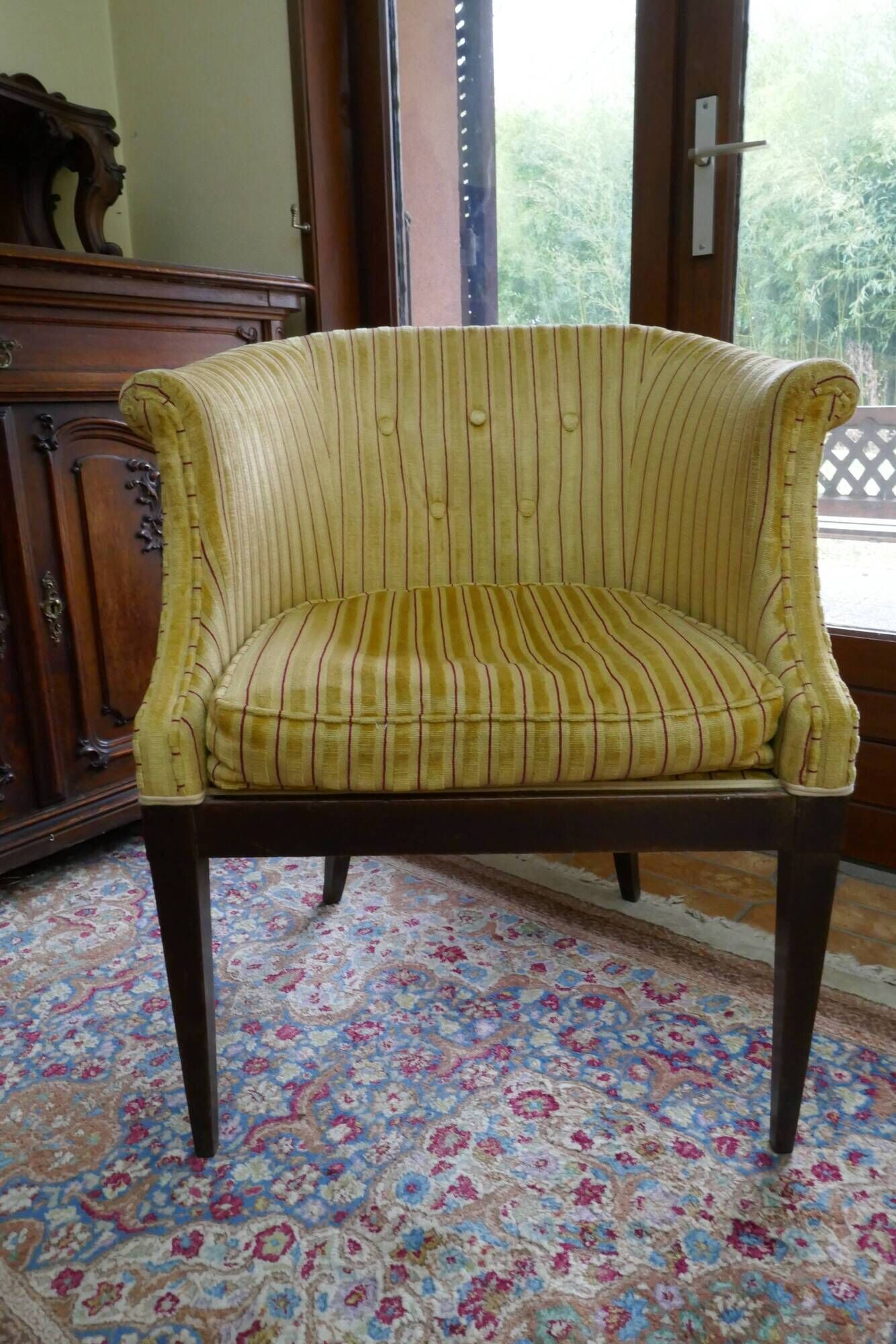 Art Deco set – 2 cabriolet armchairs and 1 matching chair, 1930s