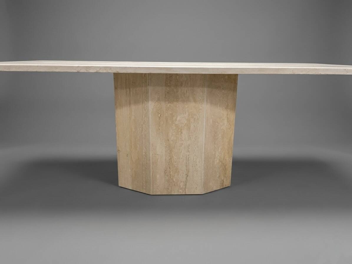 Large travertine table from the 1980s.