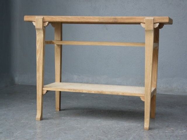 Console 4 feet in style 1940-coloured cerused oak