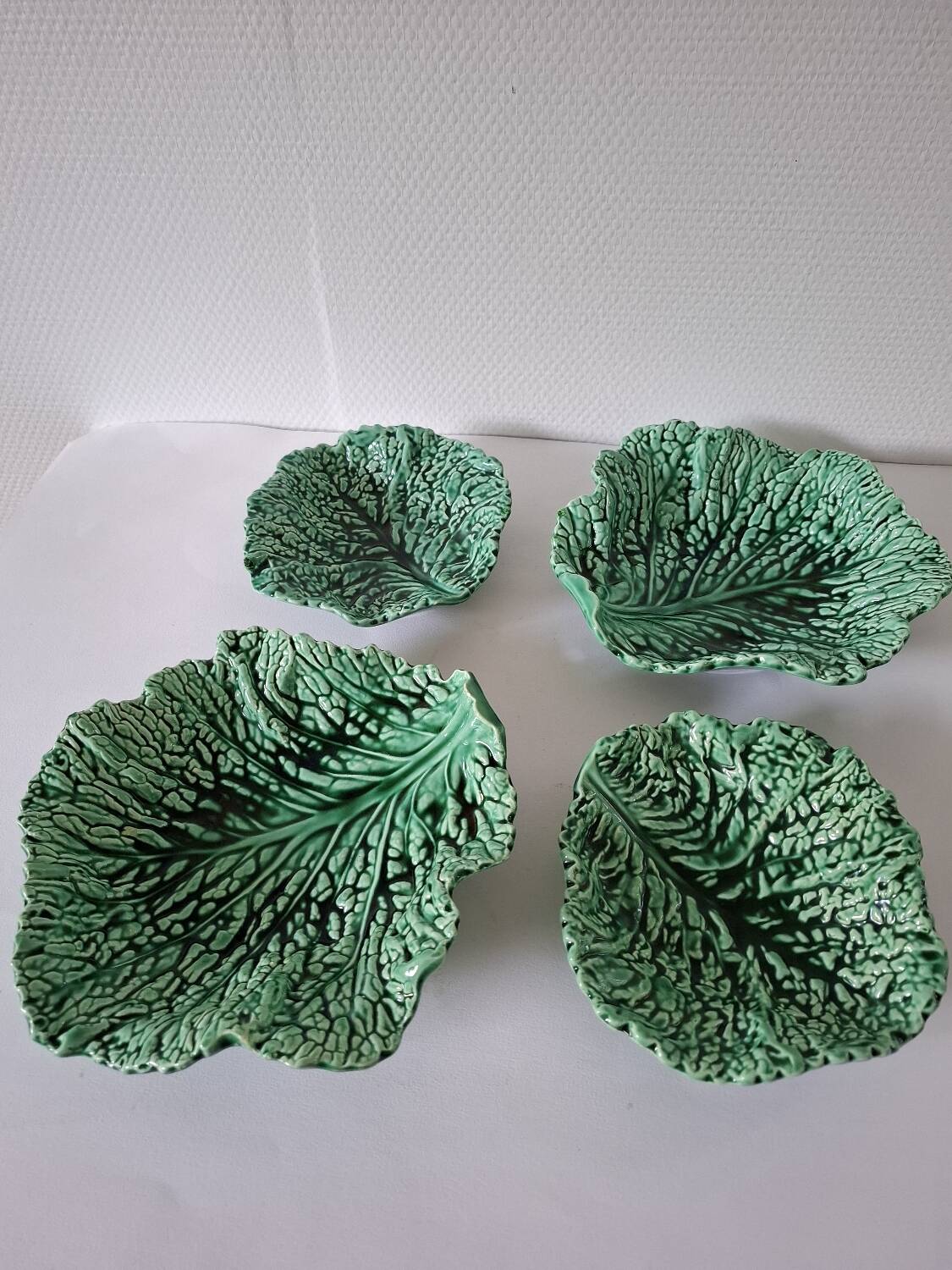 Vintage Sarreguemines slipware dishes