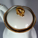Complete coffee service for 6 people, Giraud Limoges lotus-shaped porcelain C749