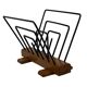 Vintage Reading Basket Steel Oak Magazine Rack 50's design