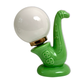 Vintage ceramic saxophone lamp green opaline ball 1970 1980
