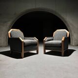 Set of 2 Art Deco Club Chairs, France, 1930s