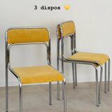 Pair of vintage Bauhaus chrome metal chairs