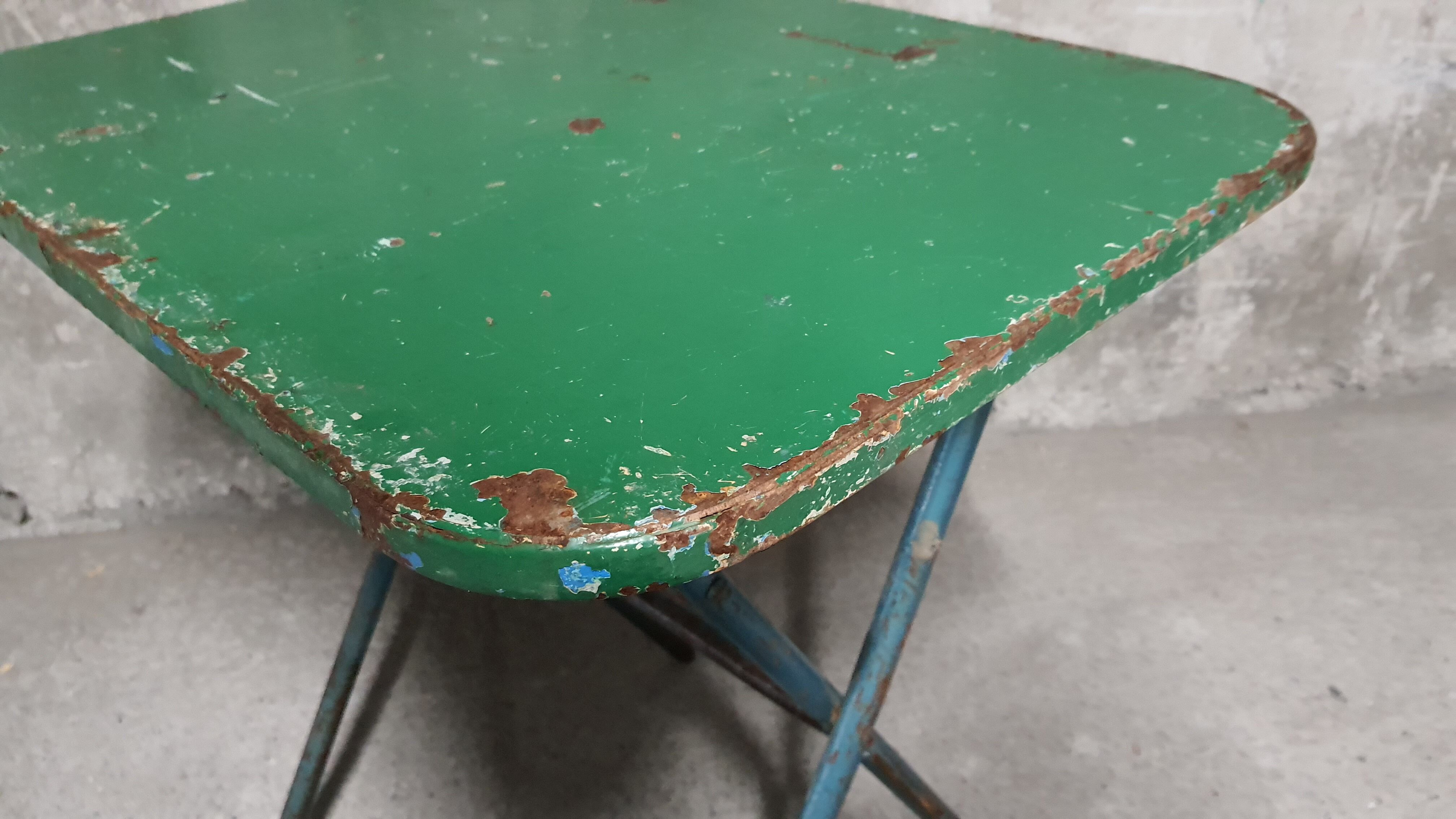 Painted metal folding table